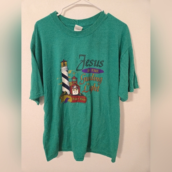 Gildan Other - Vintage Jesus Is The Guiding Light T Shirt Mens XL Gildan Christ Dowling Graphic